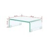 vidaXL Meuble TV de Salon Support pour Moniteur 40x25x11 cm Verre Transparent