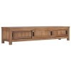 ZEYUAN Meuble TV 150 x 30 x 30 cm Bois de Teck Massif,Meuble TV Longueur,Meuble Bas Salon,Meubles De Salon TV