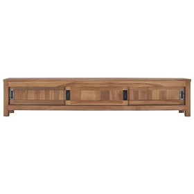 ZEYUAN Meuble TV 150 x 30 x 30 cm Bois de Teck Massif,Meuble TV Longueur,Meuble Bas Salon,Meubles De Salon TV