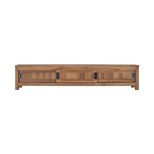 ZEYUAN Meuble TV 150 x 30 x 30 cm Bois de Teck Massif,Meuble TV Longueur,Meuble Bas Salon,Meubles De Salon TV