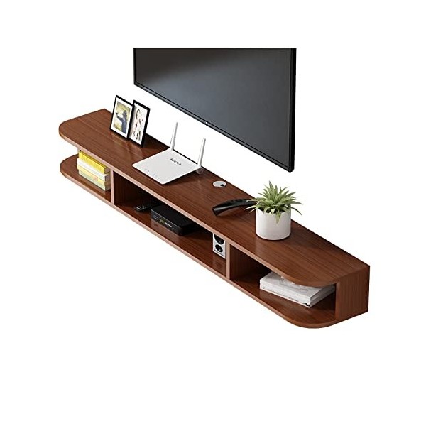 FPIGSHS Meuble TV Mural, Console Multimédia Murale, Meuble TV Flottant Support De Divertissement pour Salon Chambre, 4 Couleu