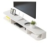 FPIGSHS Meuble TV Mural, Console Multimédia Murale, Meuble TV Flottant Support De Divertissement pour Salon Chambre, 4 Couleu