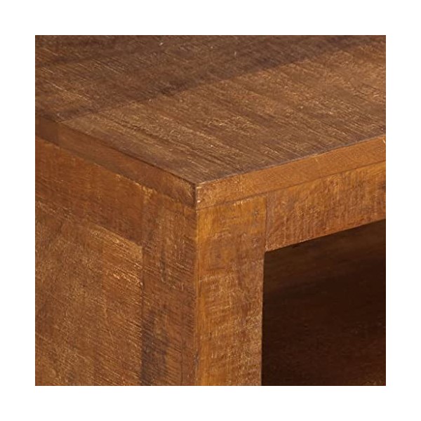 SKM Meuble TV 120x40x30 cm Bois de Manguier Massif-941