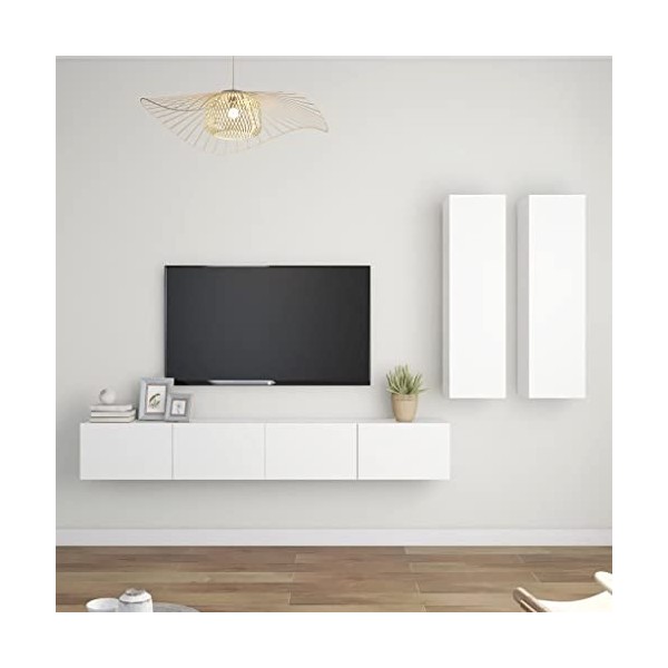 WREWING Meuble TV,comme Espace de Rangement, Meuble Bas Suspendu Ou Debout, Buffet Salon,Meuble TV Suspendu,Étagère TV Flotta