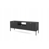 Meuble TV Blanc 154x56x39cm Noemie Meuble Hi-FI Commode TV sur Pied
