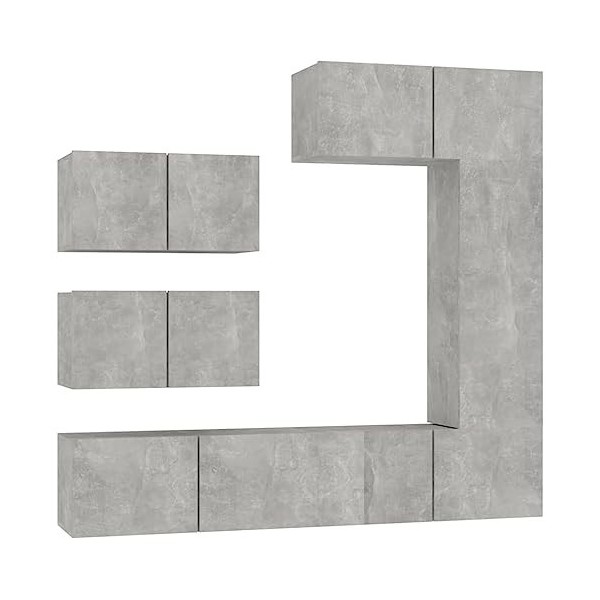 vidaXL Ensemble de Meubles TV 6 pcs Centres de Divertissement Armoires Multimédia Meubles de Salle de Séjour Intérieur Chêne 