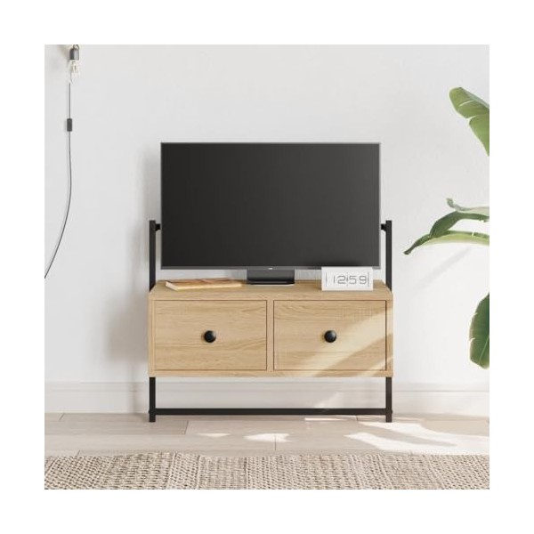 vidaXL Meuble TV Mural chêne Sonoma 60,5x30x51 cm Bois dingénierie