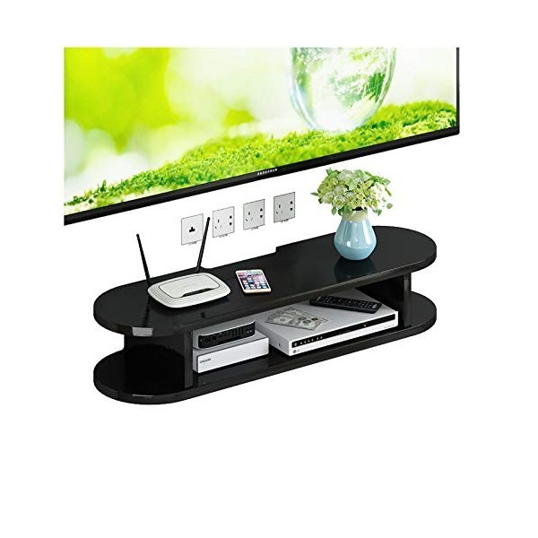 EsEntL Meuble TV, Meuble TV, étagères flottantes, étagère Flottante pour Meuble TV, décoration Murale de Fond à Suspendre pou