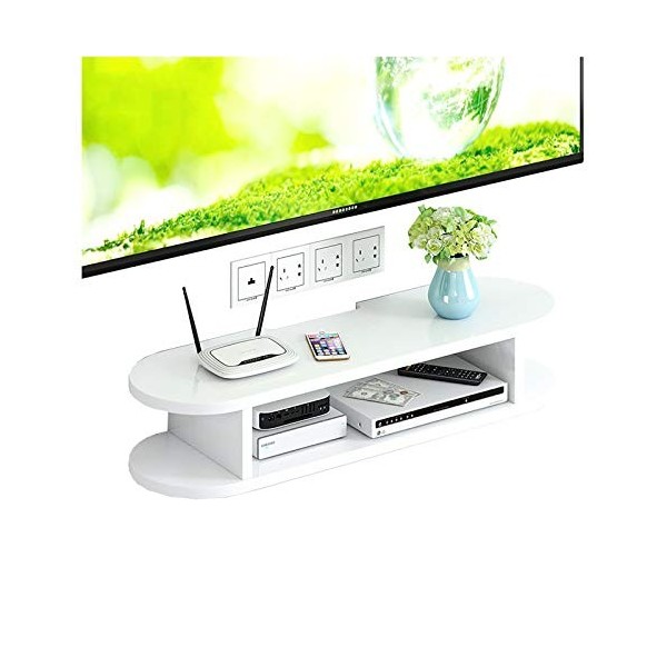 EsEntL Meuble TV, Meuble TV, étagères flottantes, étagère Flottante pour Meuble TV, décoration Murale de Fond à Suspendre pou