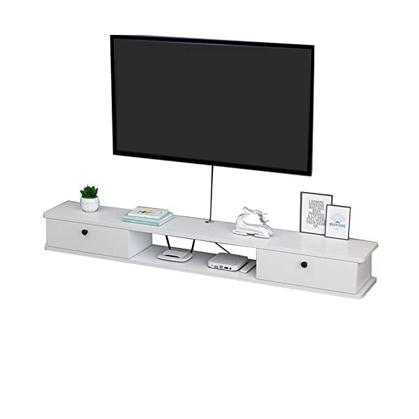 Meuble TV flottant Meuble TV mural Meuble TV flottant Étagère TV murale Centre de divertissement Console multimédia Étagères 