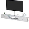 Meuble TV flottant Meuble TV mural Meuble TV flottant Étagère TV murale Centre de divertissement Console multimédia Étagères 