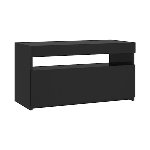 vidaXL Meuble TV avec Lumières LED Centre de Divertissement Meuble Média Armoire Stéréo Meuble de Salle de Séjour Intérieur N