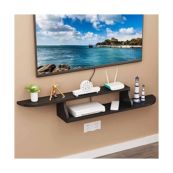 Meuble TV Meuble TV Flottant Meuble TV Flottant, étagère de Rangement multimédia en Bois Mat, unité Murale Flottante de Diver