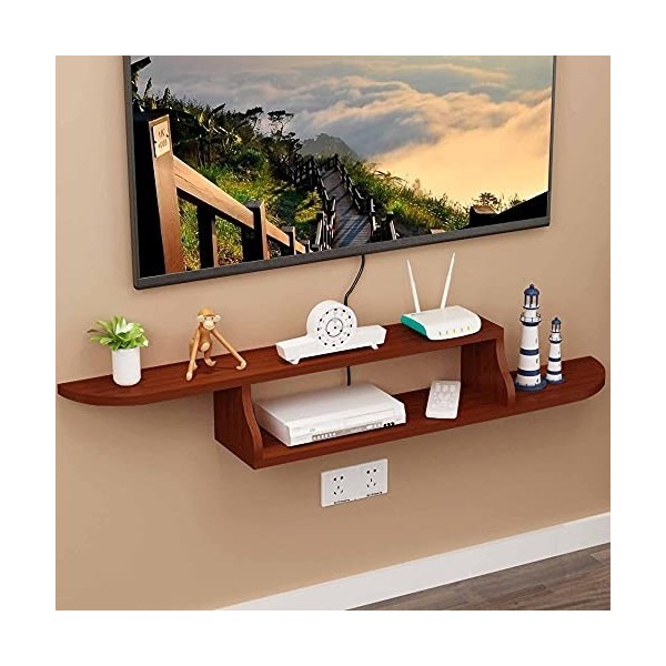 Meuble TV Meuble TV Flottant Meuble TV Flottant, étagère de Rangement multimédia en Bois Mat, unité Murale Flottante de Diver