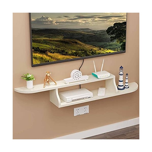 Meuble TV Meuble TV Flottant Meuble TV Flottant, étagère de Rangement multimédia en Bois Mat, unité Murale Flottante de Diver