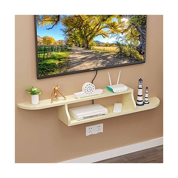 Meuble TV Meuble TV Flottant Meuble TV Flottant, étagère de Rangement multimédia en Bois Mat, unité Murale Flottante de Diver