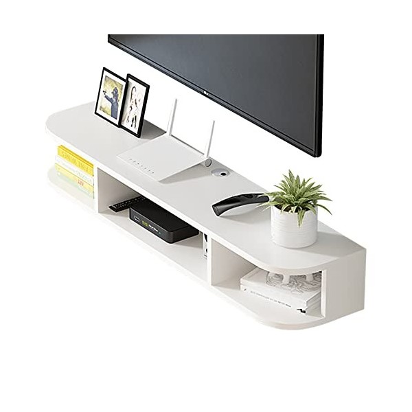 Kamnik Meuble TV Flottant Centre de Divertissement Mural pour étagère TV, Composant darmoire TV Flottant pour boîte de câble
