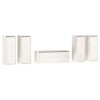 Meubles TV 5 pcs Blanc Bois Massif de pin - Banc TV, Meuble TV Suspendu, Convient pour Salon ou Chambre