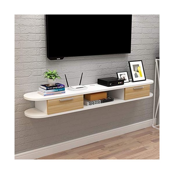 GLHalfM Meuble TV Flottant Meuble TV Suspendu Meuble TV Mural Meuble TV Suspendu Divertissement Media Center Console de Stock