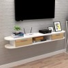 GLHalfM Meuble TV Flottant Meuble TV Suspendu Meuble TV Mural Meuble TV Suspendu Divertissement Media Center Console de Stock