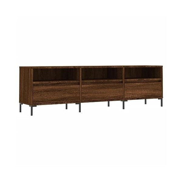 DCRAF Centres de divertissement et meubles TV, meuble TV en chêne marron, 150 x 30 x 44,5 cm, bois dingénierie