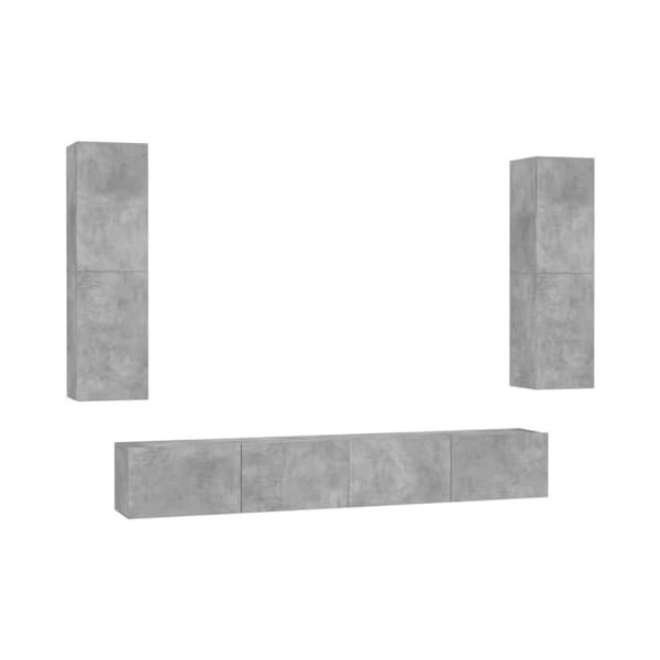 Meuble TV,Étagère TV Flottante, Support de Télévision Flottant Fixé au Mur Centre de Console Multimédia de Divertissement Gra