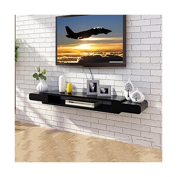 Meuble TV mural – Meuble de divertissement élégant et peu encombrant pour petits appartements – Étagère murale simple pour ch