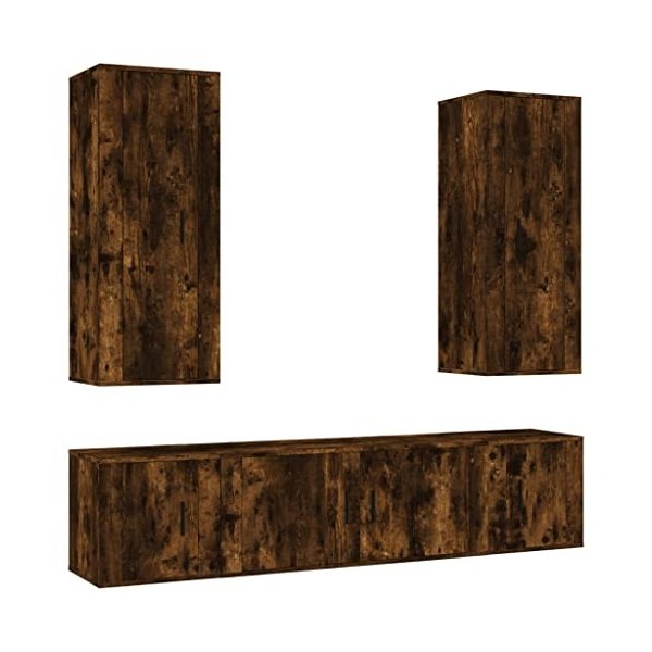 VEEKI Meuble TV, Meuble TV Suspendu, Meuble TV Industriel, Meuble TV Bois, Meuble Chambre, Convient pour Salon ou Chambre, En