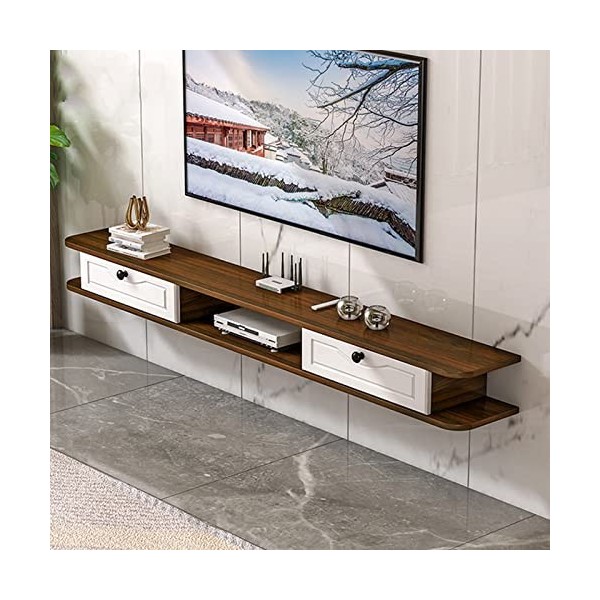 EsEntL Meuble TV Mural Étagère de composant de Meuble TV Flottant, Centre de Divertissement pour étagère TV Murale, Meuble de