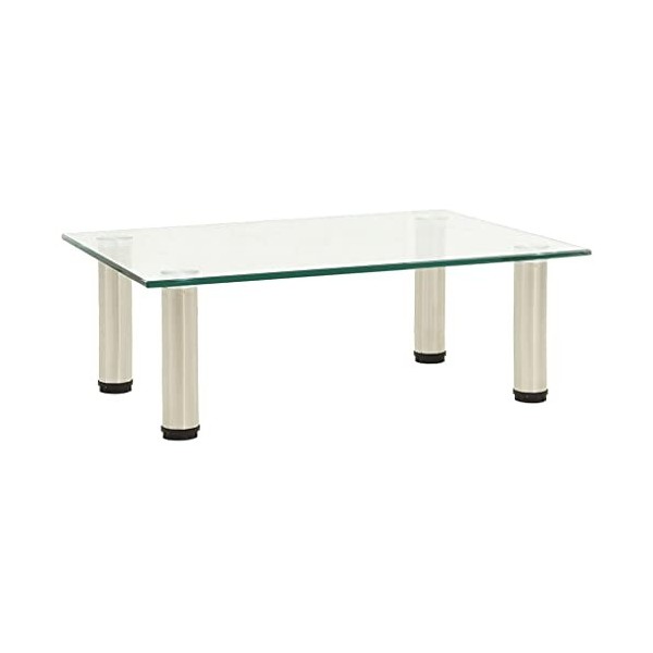 LONGMHKO Meubles TV Meuble TV Transparent 40x35x17 cm Verre trempé Dimensions : 40 x 35 x 17 cm