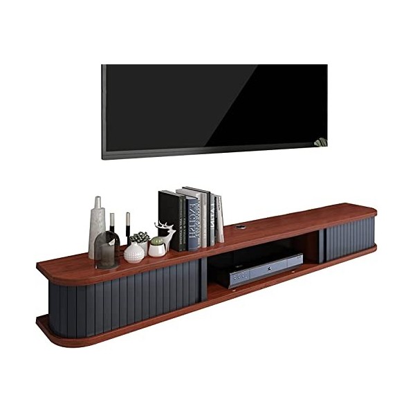 GCCSSBXF Homeniture Meuble TV mural – Support flottant élégant avec étagères de rangement et 2 tiroirs pour divertissement, m