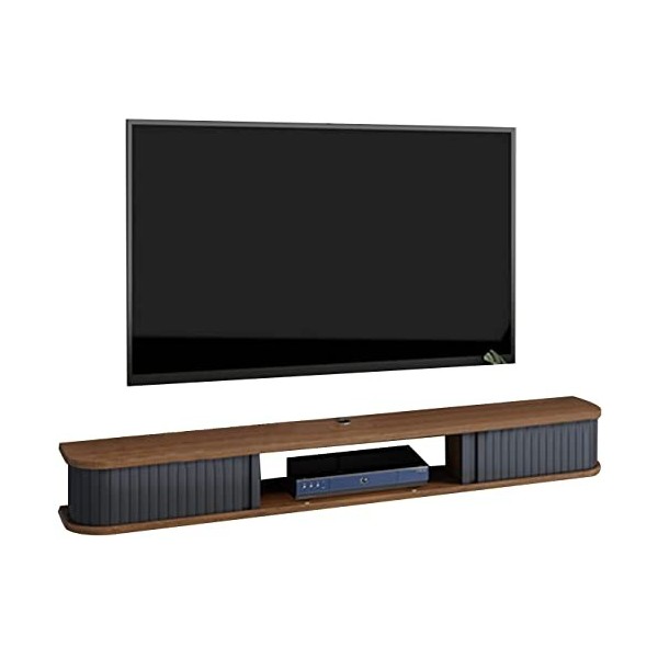 GCCSSBXF Homeniture Meuble TV mural – Support flottant élégant avec étagères de rangement et 2 tiroirs pour divertissement, m