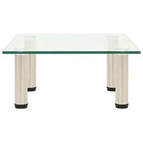 LONGMHKO Meubles TV Meuble TV Transparent 40x35x17 cm Verre trempé Dimensions : 40 x 35 x 17 cm