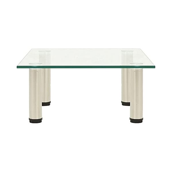 LONGMHKO Meubles TV Meuble TV Transparent 40x35x17 cm Verre trempé Dimensions : 40 x 35 x 17 cm