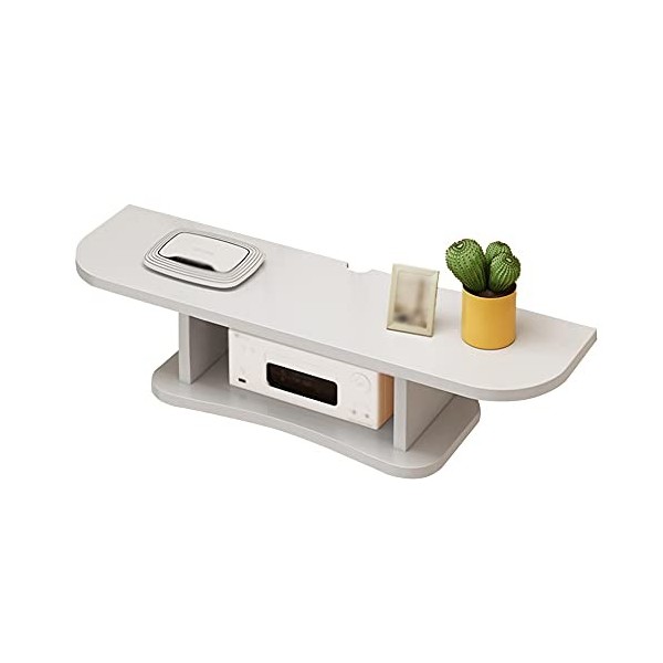 YokIma Meuble TV Flottant Étagère TV Murale, Meuble TV Flottant en Matériau De Panneau Haute Densité avec Trou De Fil, pour L