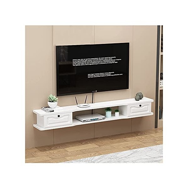 StrOux Meuble TV Flottant Meuble TV Meuble TV Unités murales pour Salon Meuble TV Meuble Mural Console TV avec Gestion des câ