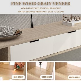 Étagère de Meuble TV Flottante, Meuble TV Mural, Support de Stockage pour Centre de Divertissement pour Console Média, avec T