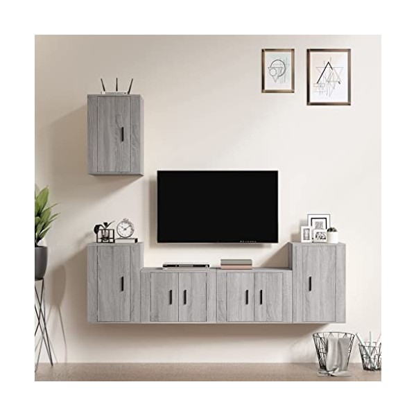 Meuble Tv,Blanc Tv,Comme Espace de Rangement, Meuble Bas Suspendu Ou Debout, Buffet Salon,Meuble TV Suspendu,Support de Télév