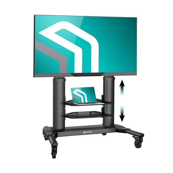 ONKRON Support TV roulettes pour Ecran 40-80", Pied TV Universel jusquà 55 kg - Chariot à roulettes Max VESA 700x400, Meuble