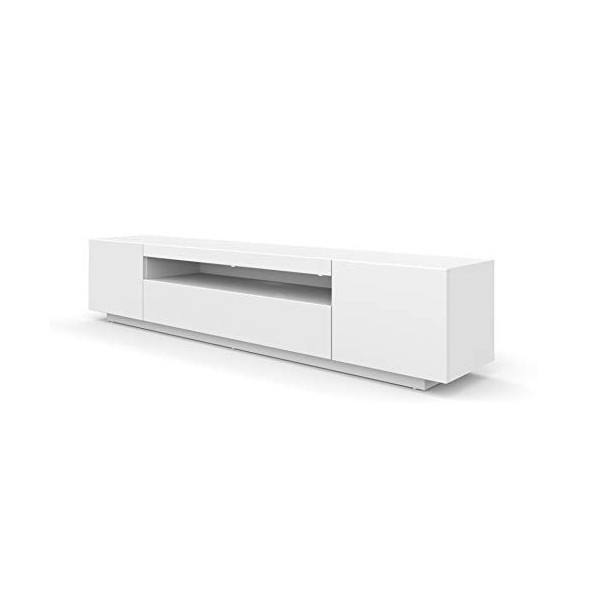 LOWBOARD Meuble TV 200 cm Solo, meuble bas avec LED, meuble TV, tableau TV, buffet RTV, meuble TV, table hi-fi, éclairage LED