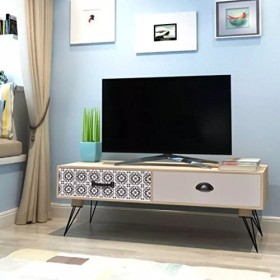 Table auxiliaire TV 100 x 40 x 35 cm Marron Meubles Meubles Audio/vidéo et pour Home cinéma