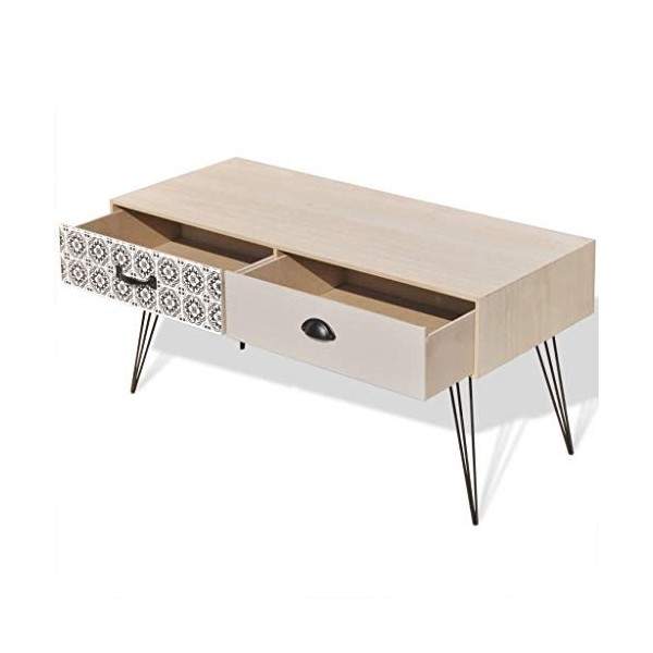 Table auxiliaire TV 100 x 40 x 35 cm Marron Meubles Meubles Audio/vidéo et pour Home cinéma