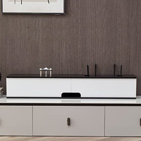 Uvency Meuble Tv Mural Meuble Tv Flottant, Étagères Pour Décodeur Tv Wifi, 80Cm, Support Décoratif Pour Consoleo/Vidéo Murale