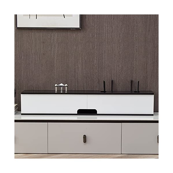 Uvency Meuble Tv Mural Meuble Tv Flottant, Étagères Pour Décodeur Tv Wifi, 80Cm, Support Décoratif Pour Consoleo/Vidéo Murale