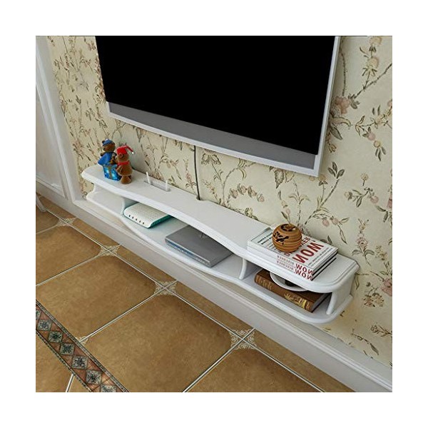 Meuble de télévision mural Routeur Set top box Lecteur DVD Étagère de rangement pour CD Étagère murale Étagère flottante Meub