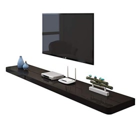 EsEntL Meuble TV, Meuble TV, étagères flottantes, étagère Flottante pour Composants de Meuble TV, étagère Murale de Fond TV, 