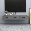 EsEntL Meuble TV Mural Meuble TV Flottant fixé au Mur, Console multimédia, étagère de Rangement pour Divertissement, Meuble T