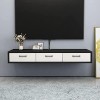 EsEntL Meuble TV Mural Meuble TV Flottant fixé au Mur, Console multimédia, étagère de Rangement pour Divertissement, Meuble T