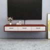 EsEntL Meuble TV Mural Meuble TV Flottant fixé au Mur, Console multimédia, étagère de Rangement pour Divertissement, Meuble T