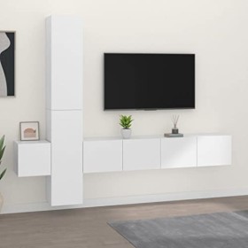 VEEKI Meuble TV, Meuble TV Suspendu, Meuble TV Industriel, Meuble TV Bois, Meuble Chambre, Convient pour Salon ou Chambre, En